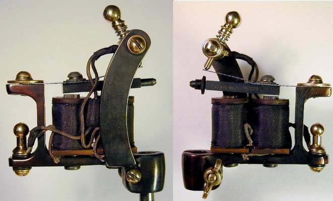 BBB Iron Water RED Shader Tattoo Machine. heavy pich vise by "Bernhard "